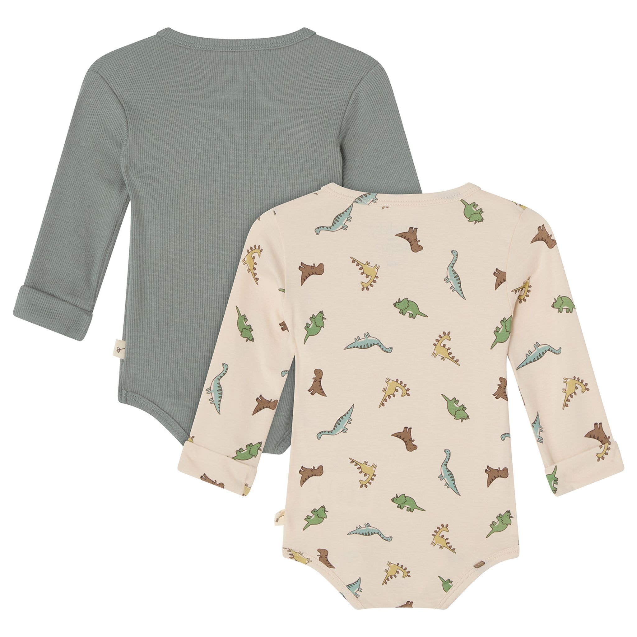 GOTS Max Wrap Body 2-pack Sage Green / Dinosaur