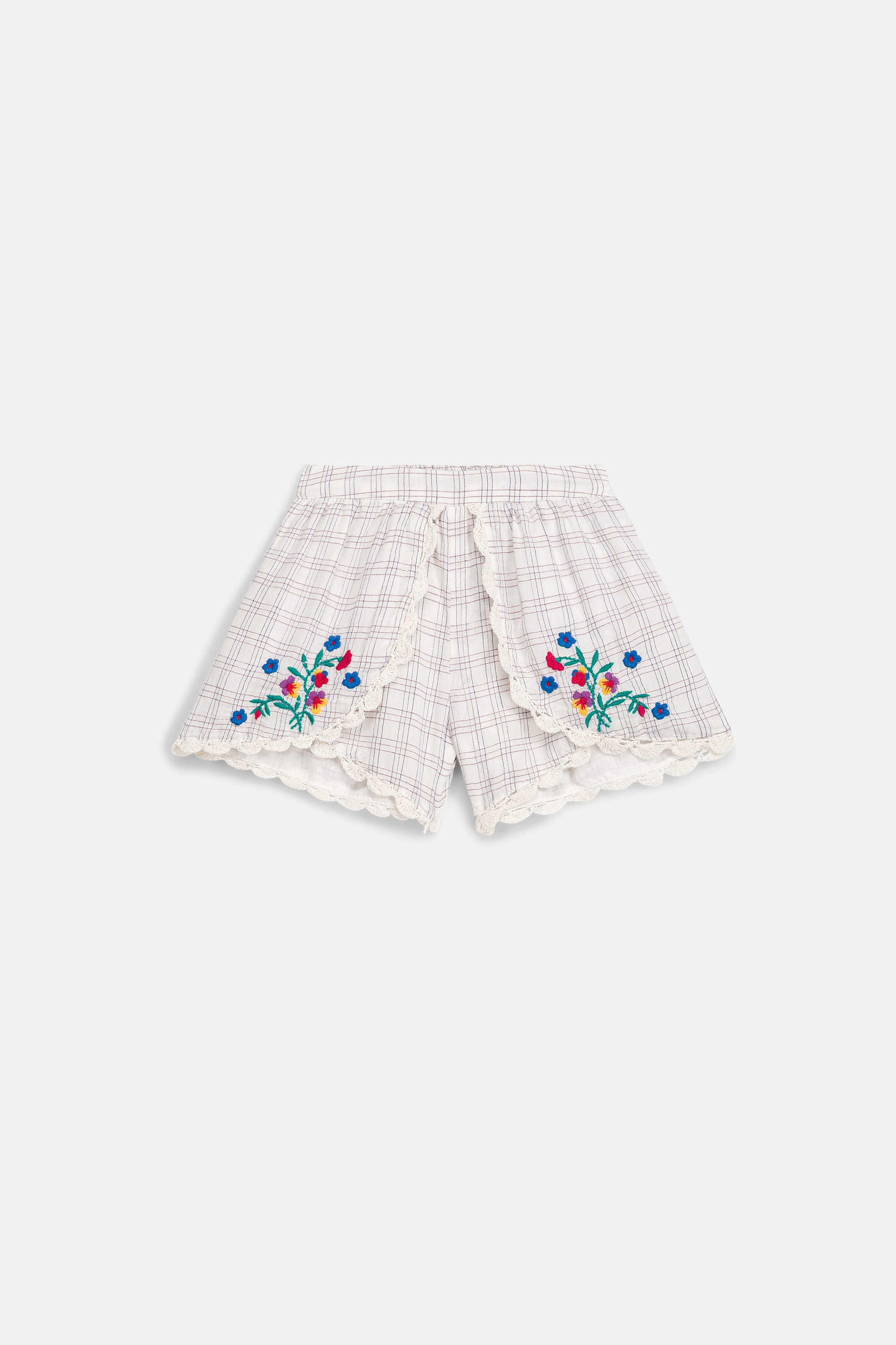 Asya Shorts Cream Cruise Checks 