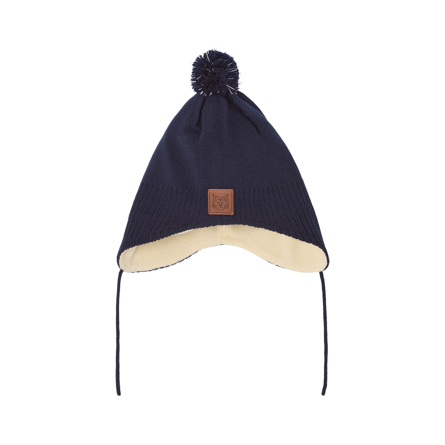 Narvik Wool Beanie w Fleece Lining Navy