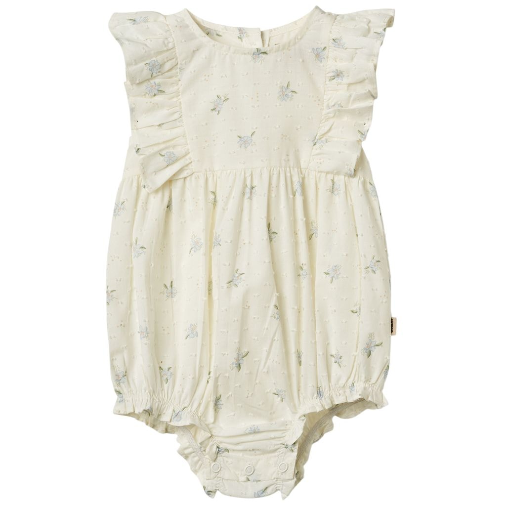 Emmaline Strampler Blue Flowers