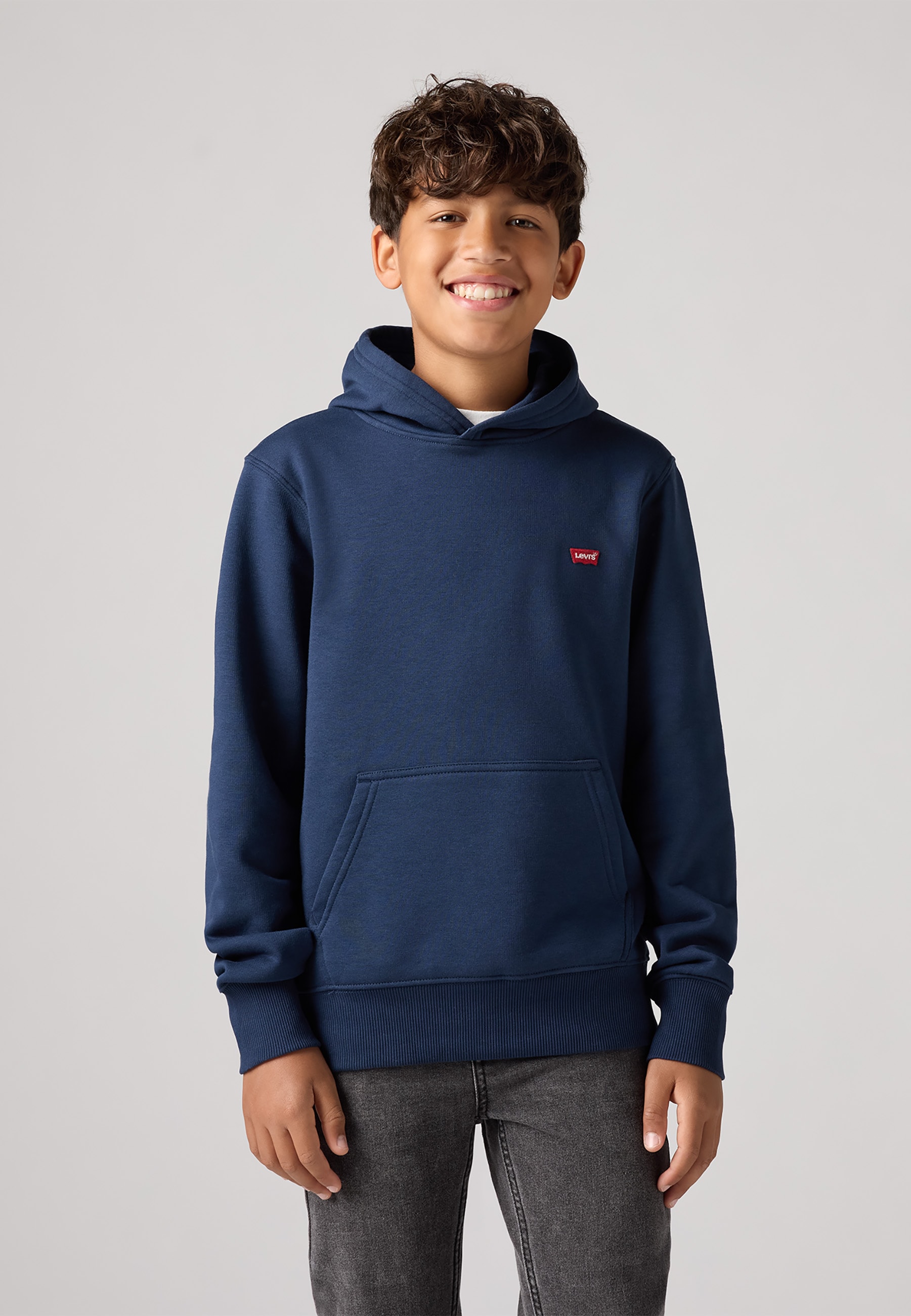 Mini Batwing Pullover Hettegenser Dress Blues