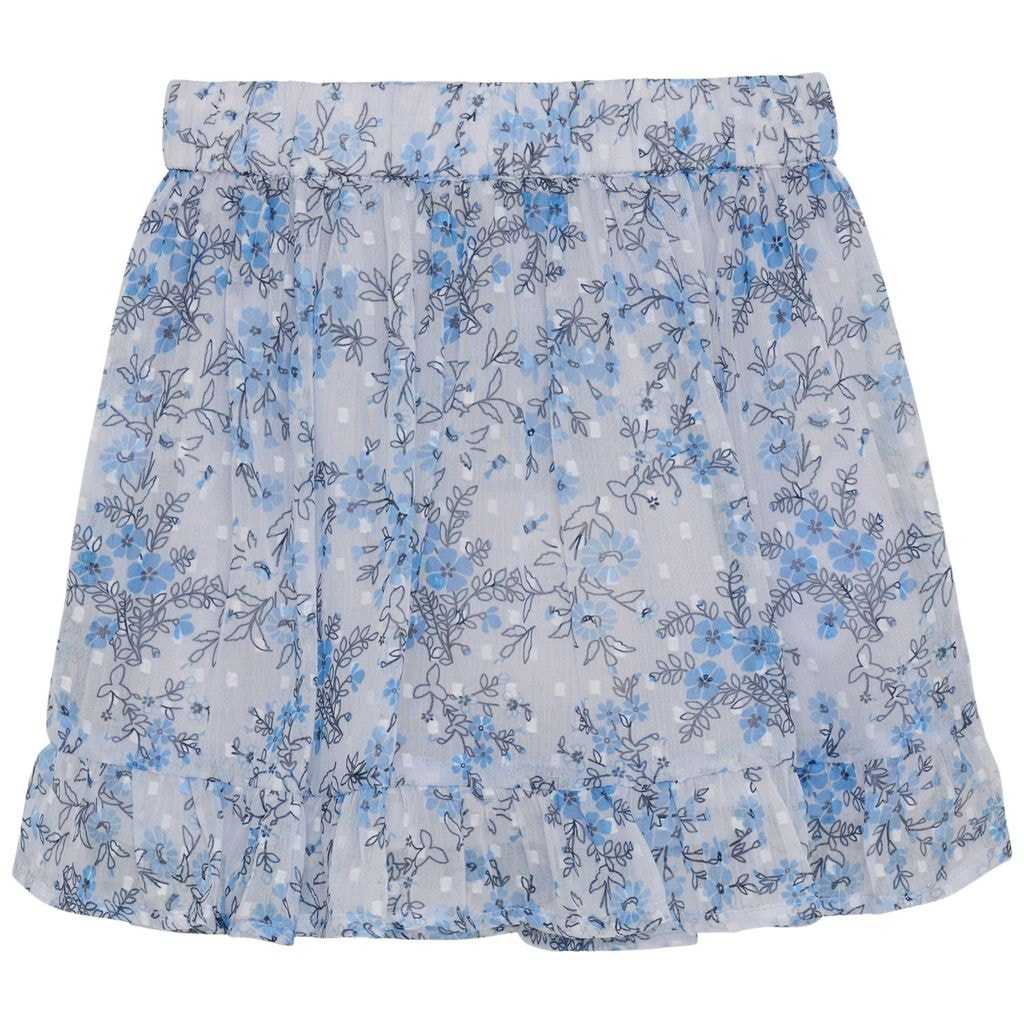 Dobby Blommig Kjol Xenon Blue