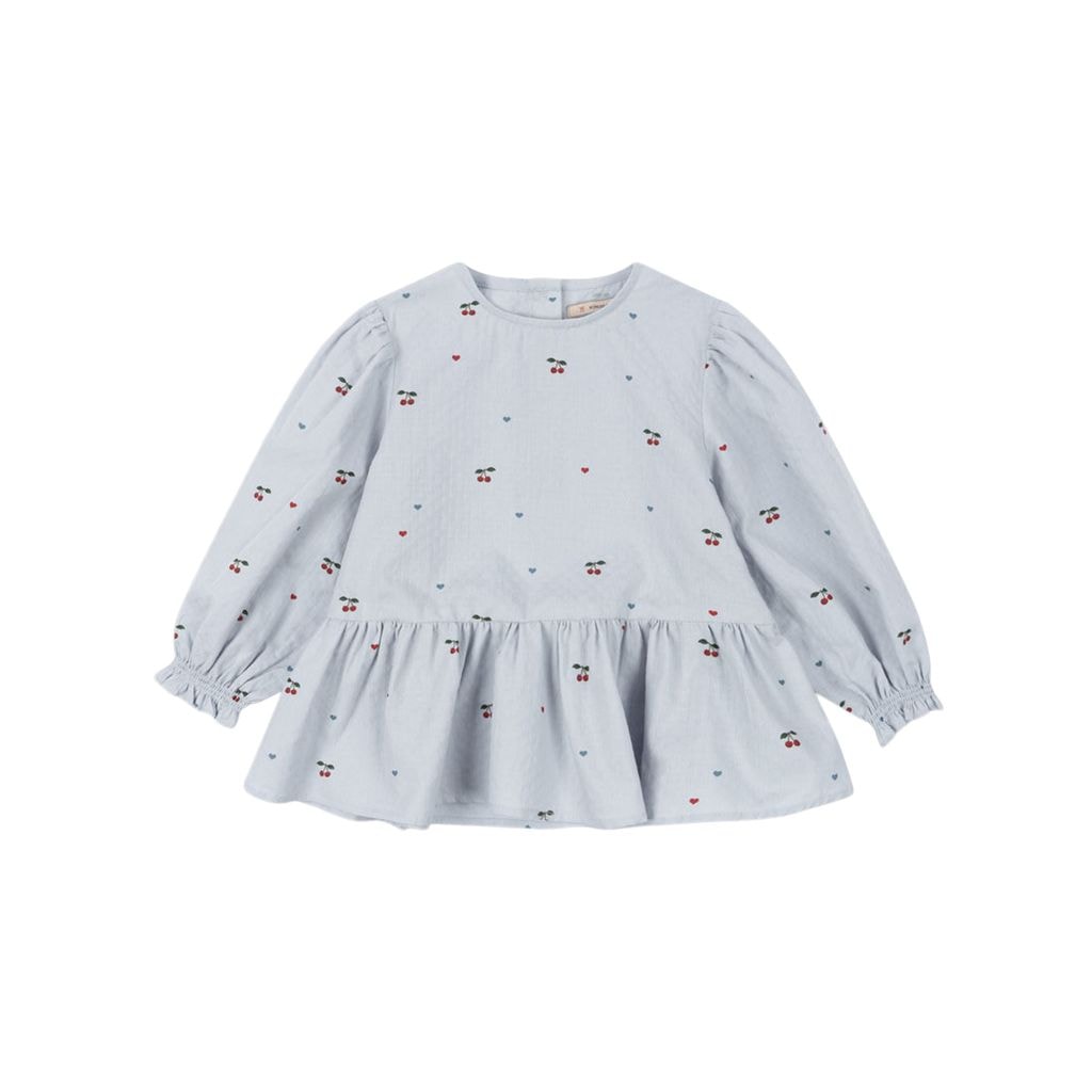 Evia Bluse Cherry Blue Coeur