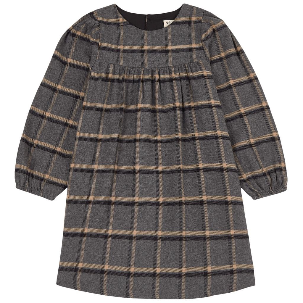 Ruby Plaid Dress Gray