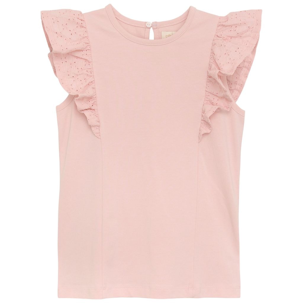 Toppi Englantilaisella Kirjonnalla Peachskin