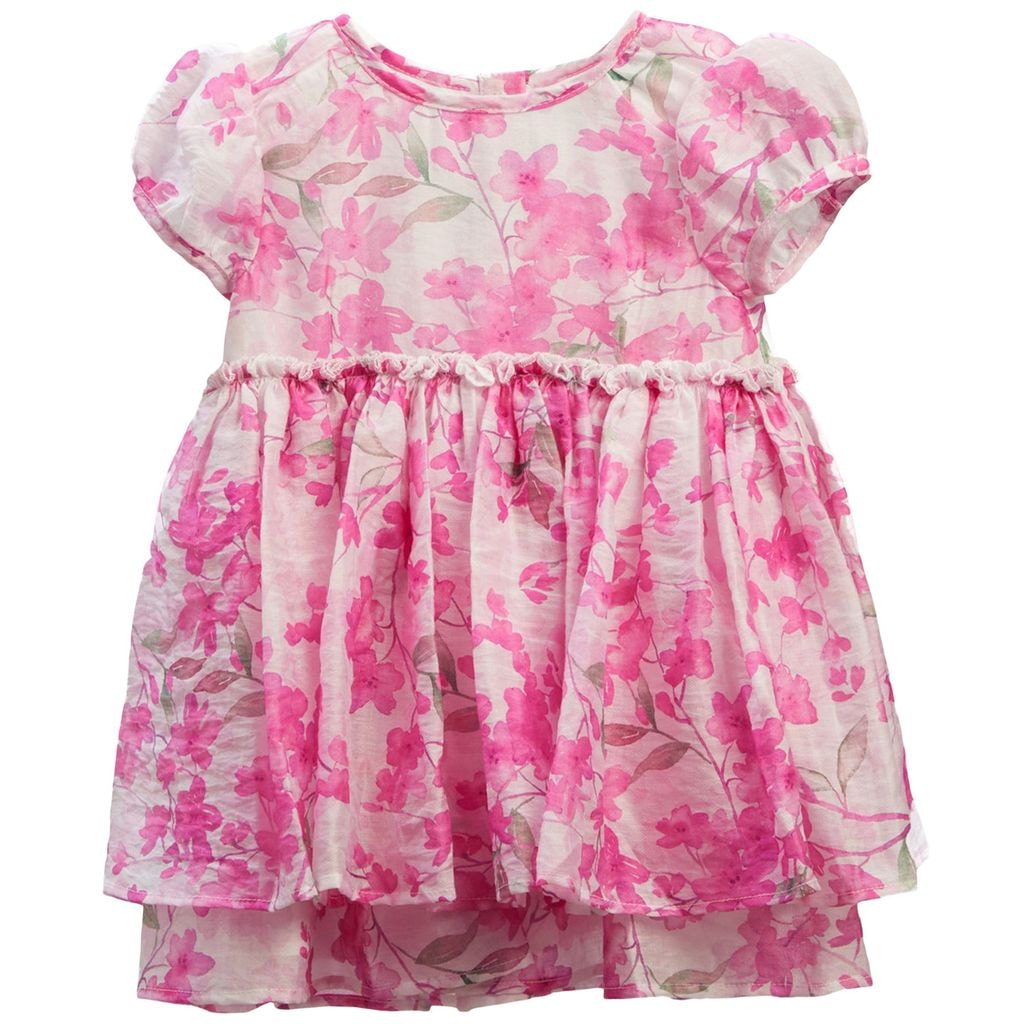 Lucia Blooms Mini Floral Baby Dress Pink Bloom