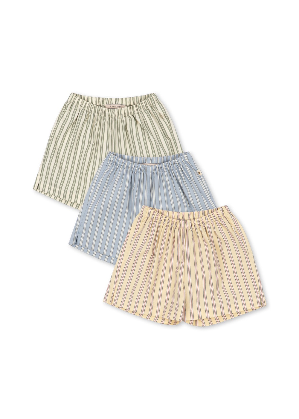 GOTS Azur 3-pack Shorts Soleil Bleu Basil Stripe 