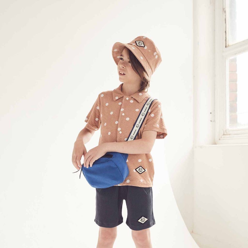 Dotted 버킷 모자 Caramel