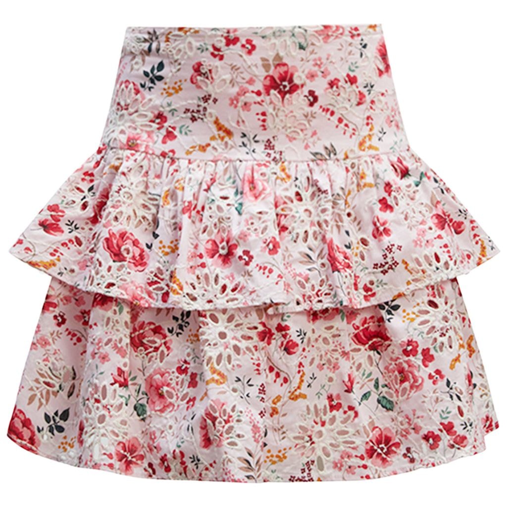 Amelia Floral Skirt Blush