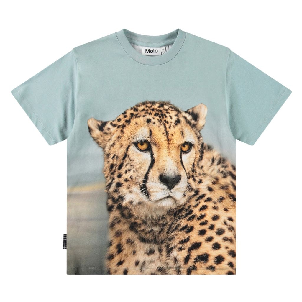 Rubin Short-Sleeved T-Shirt Big Cheetah Blue