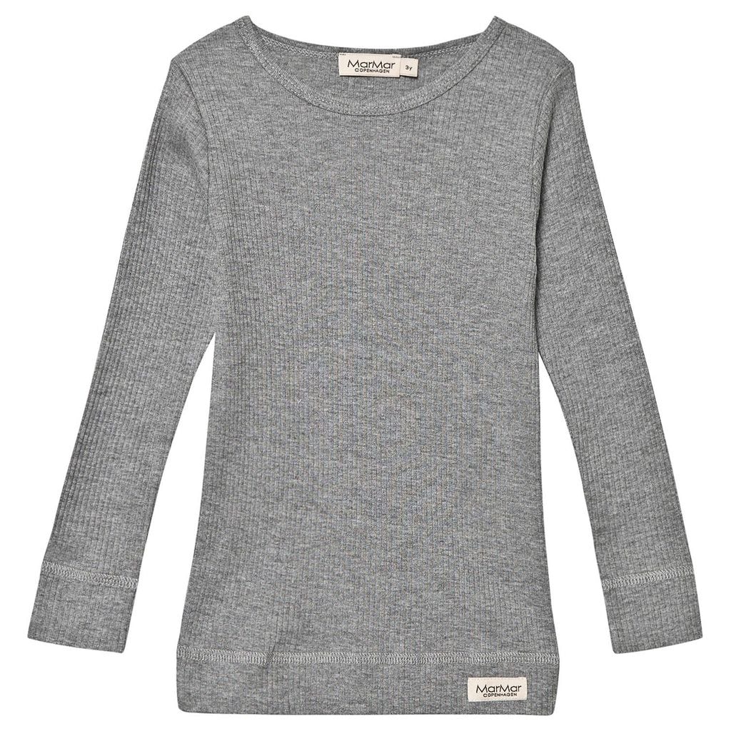 Rib Långärmad T-shirt Grå melange