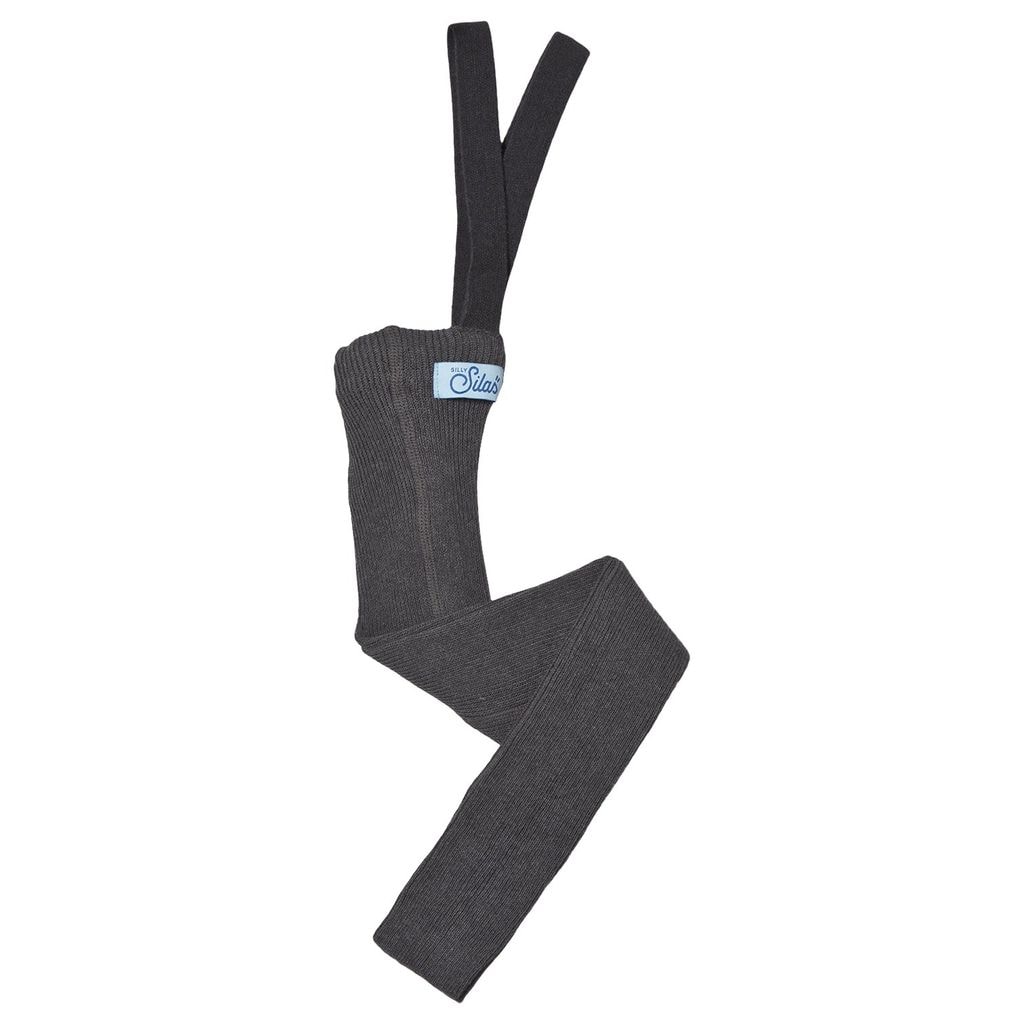 GOTS Footless tights Dark gray