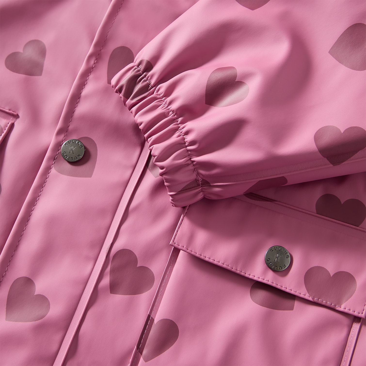 Orust Foret Regnfrakke Mauve Hearts