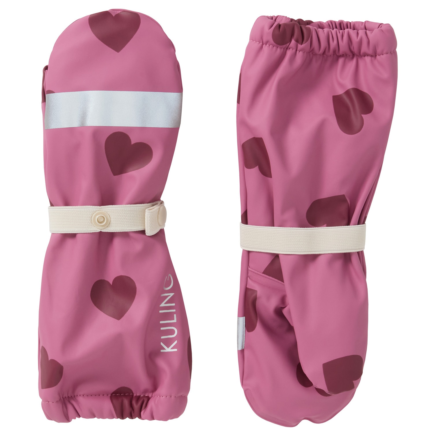 Vilnius Recycled Rain Gloves Mauve Hearts