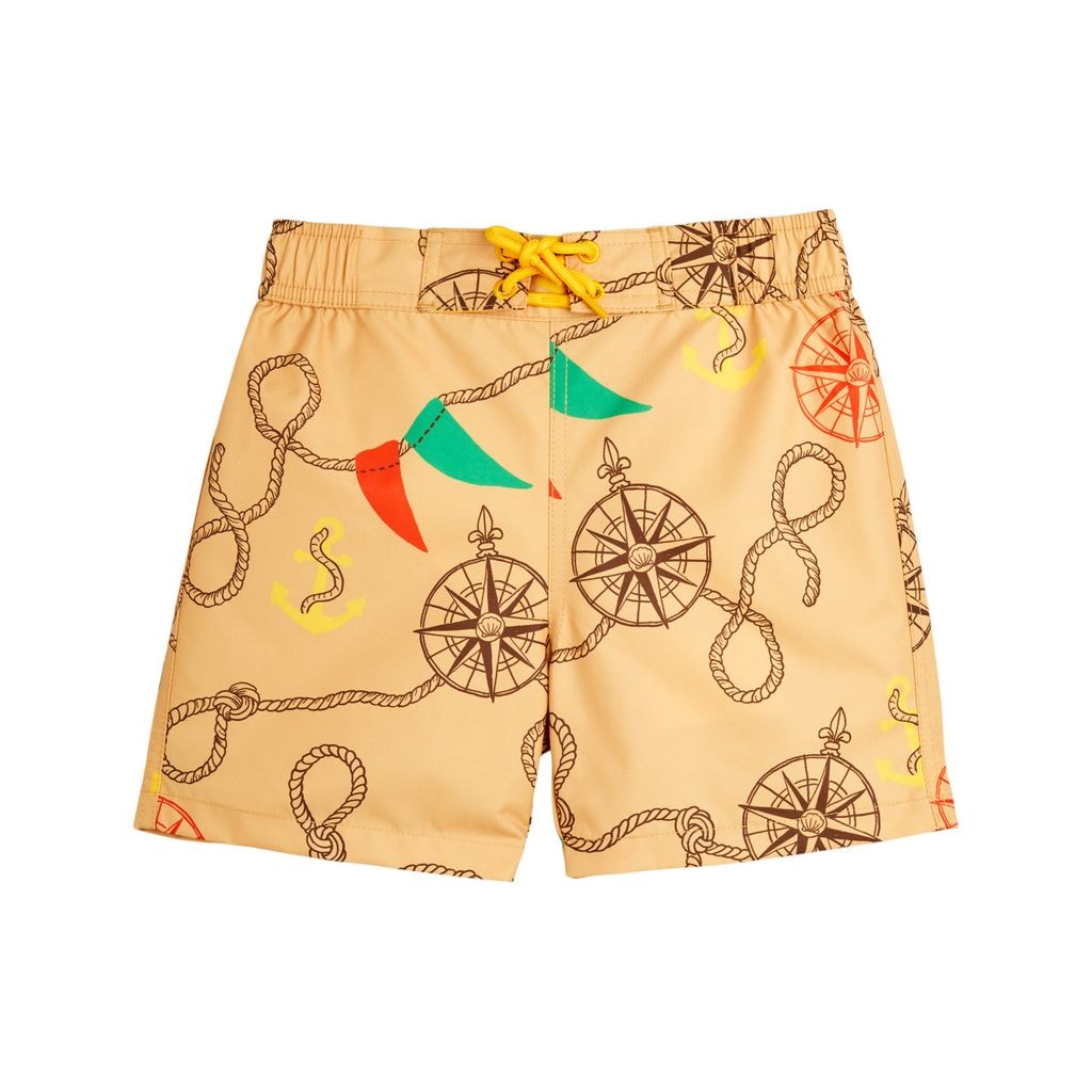 Nautical Mønstrete Badebukser Beige