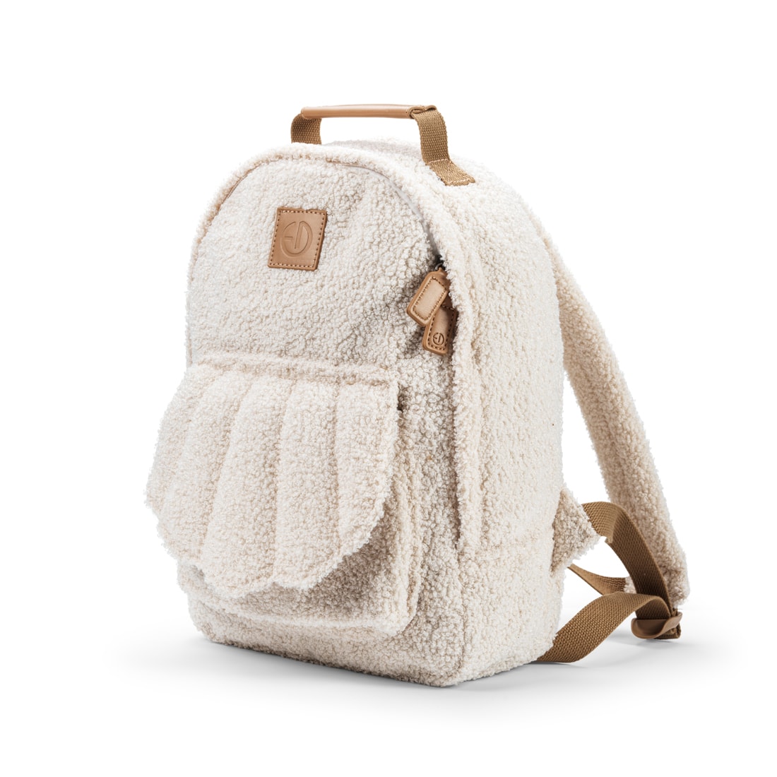 Backpack White Boucle 
