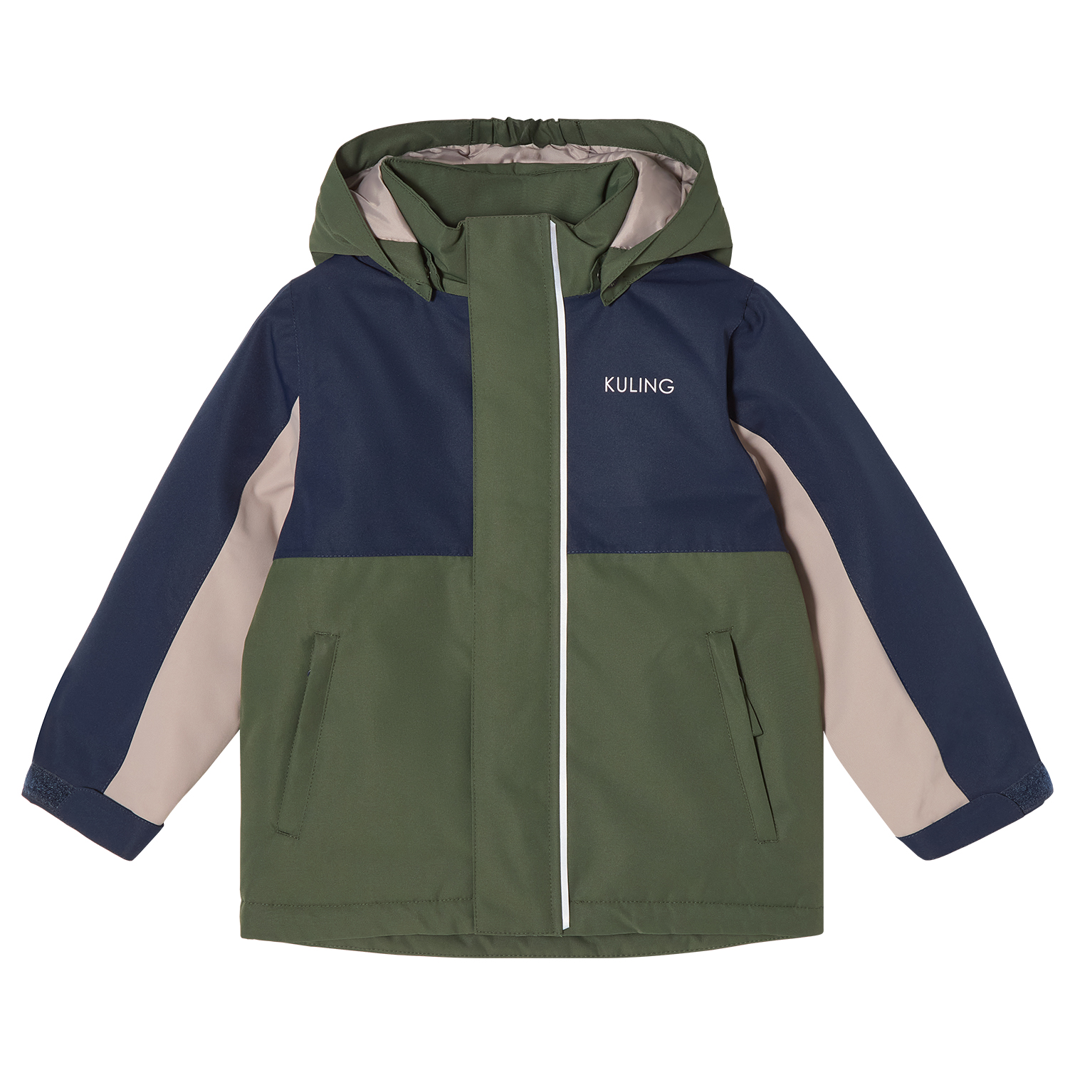 Sarek Vinterjacka Navy Forest Green Blocking