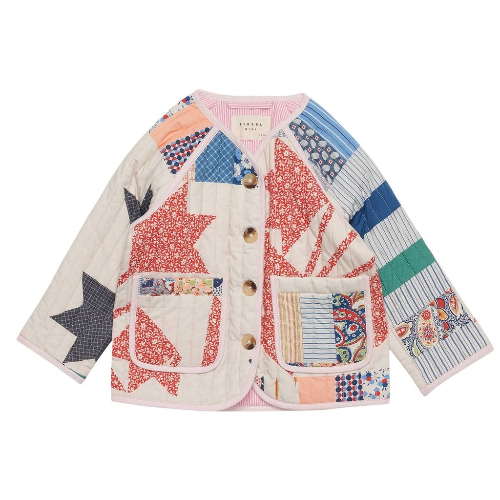 Vega Mini Jacket Flower Patchwork Cream