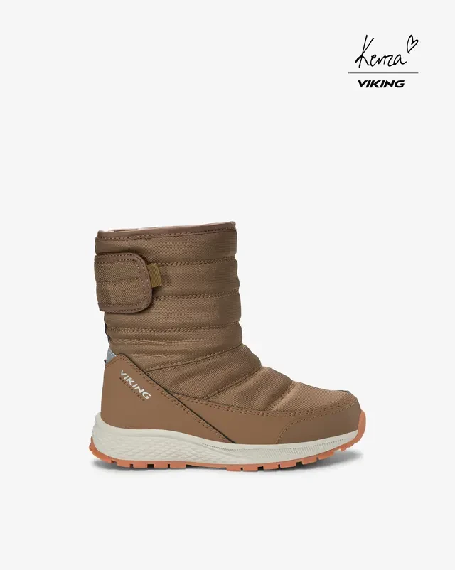 Kenza X Viking Warm WP Talvisaappaat, Jotka Puetaan Jalkaan Mustard