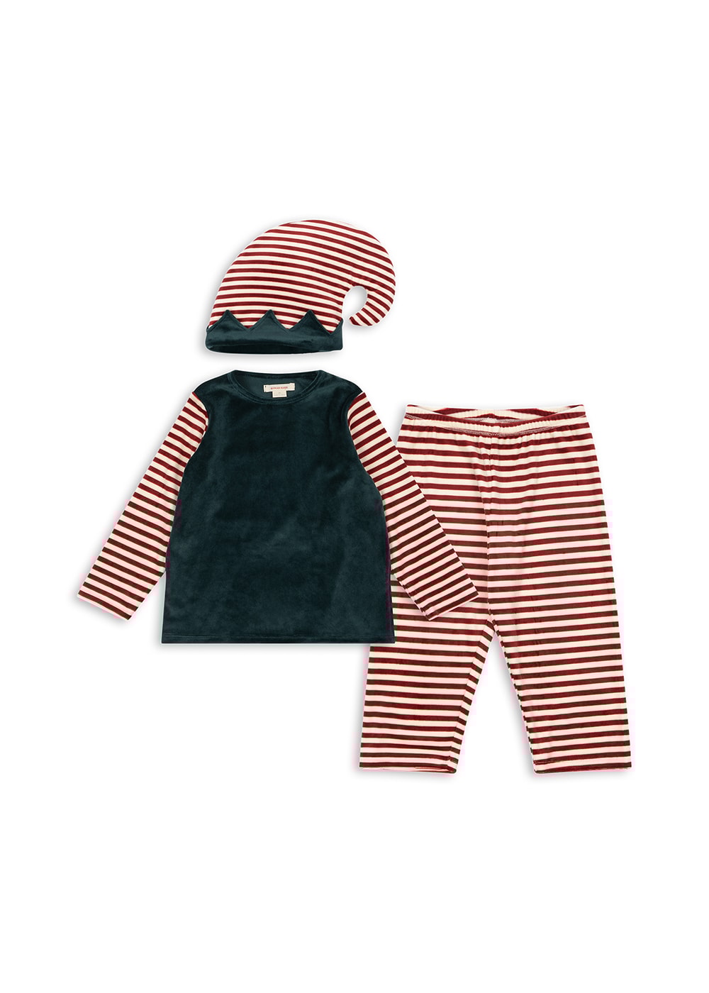 Christmas Elf Costume Greener Pastures Red Dahlia Stripe 