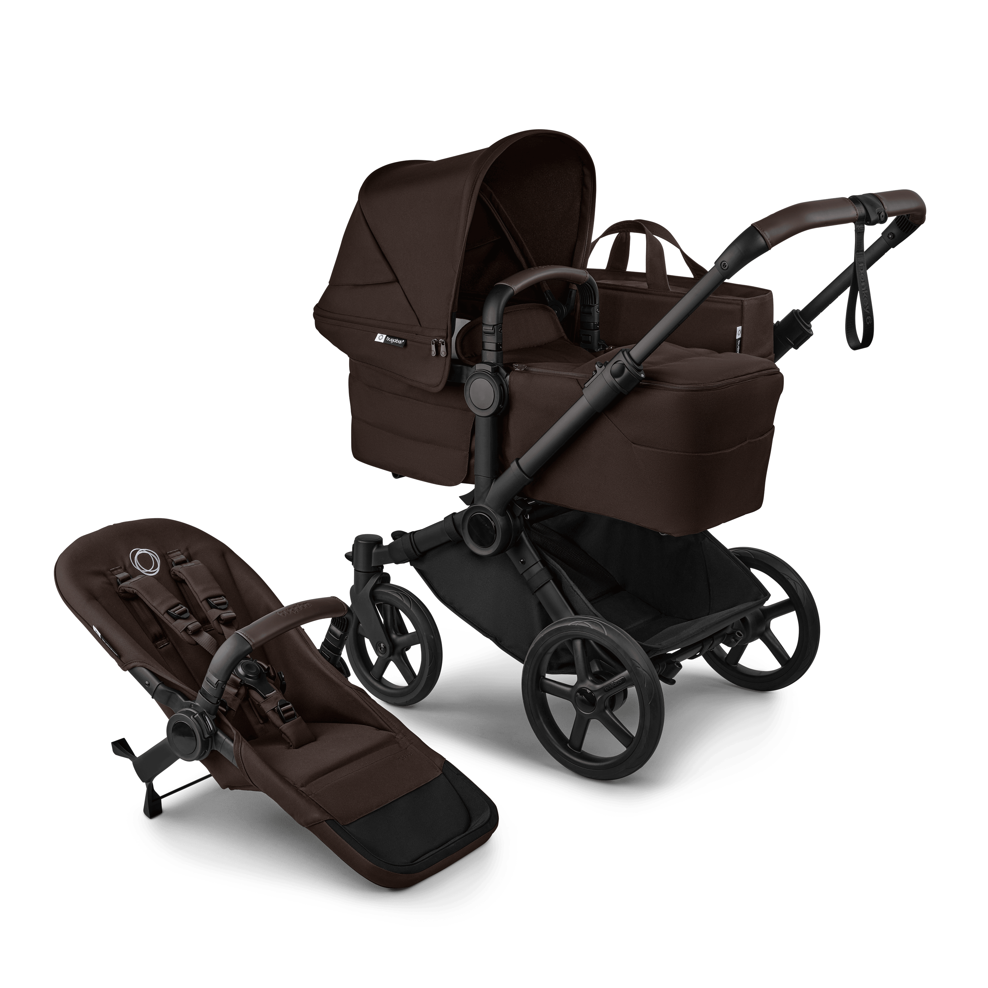 Donkey 6 Komplet Barnevogn Black Cocoa Brown 