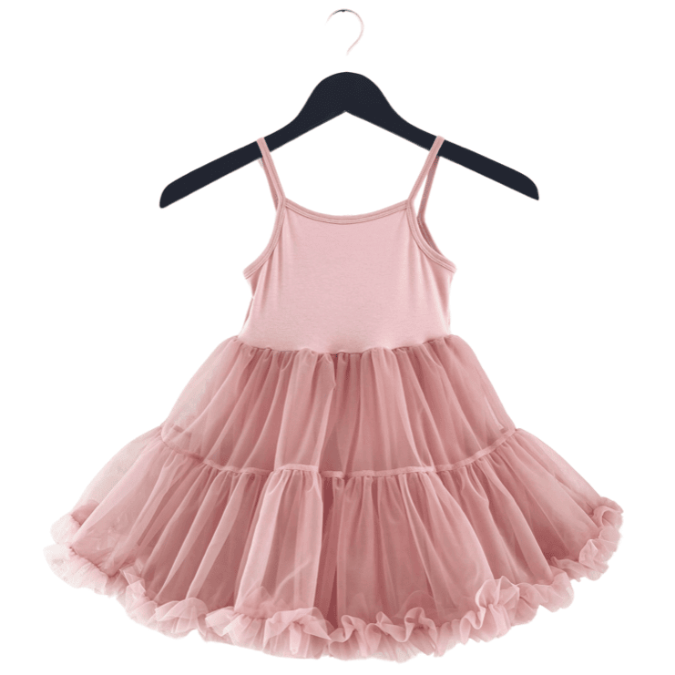 Dolly Petti Spaghetti Pettiskirt Tutu-kjole Dusty Pink 