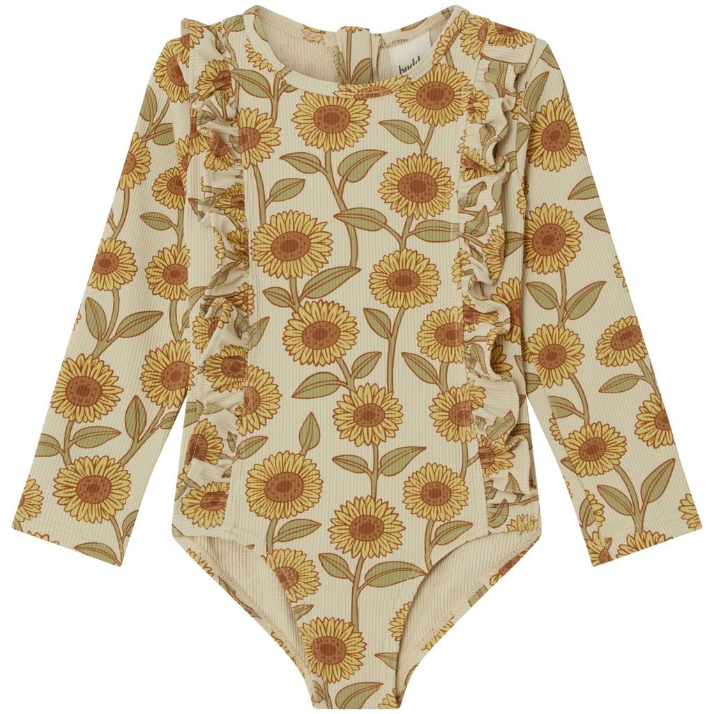 Alma Printed Swimsuit With Sunflowers Cream