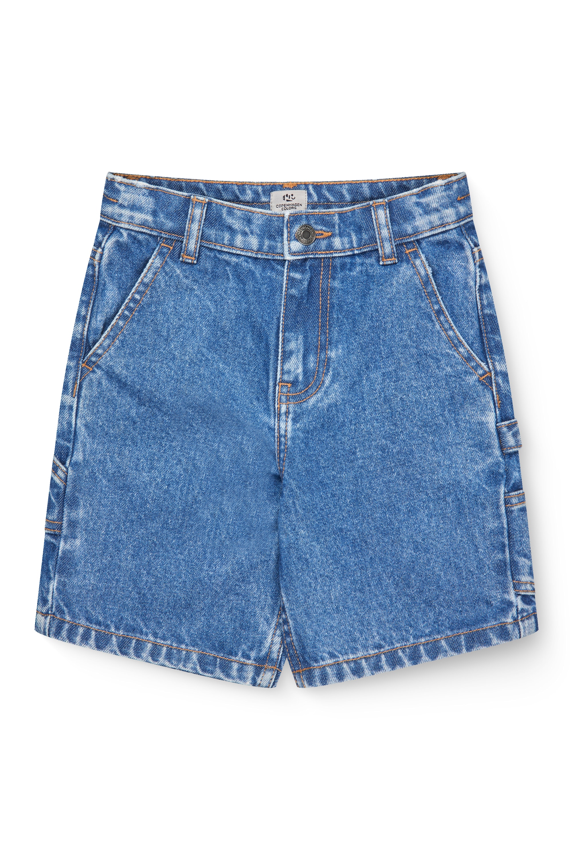 GOTS Denim Shorts Indigo Blue Washed 