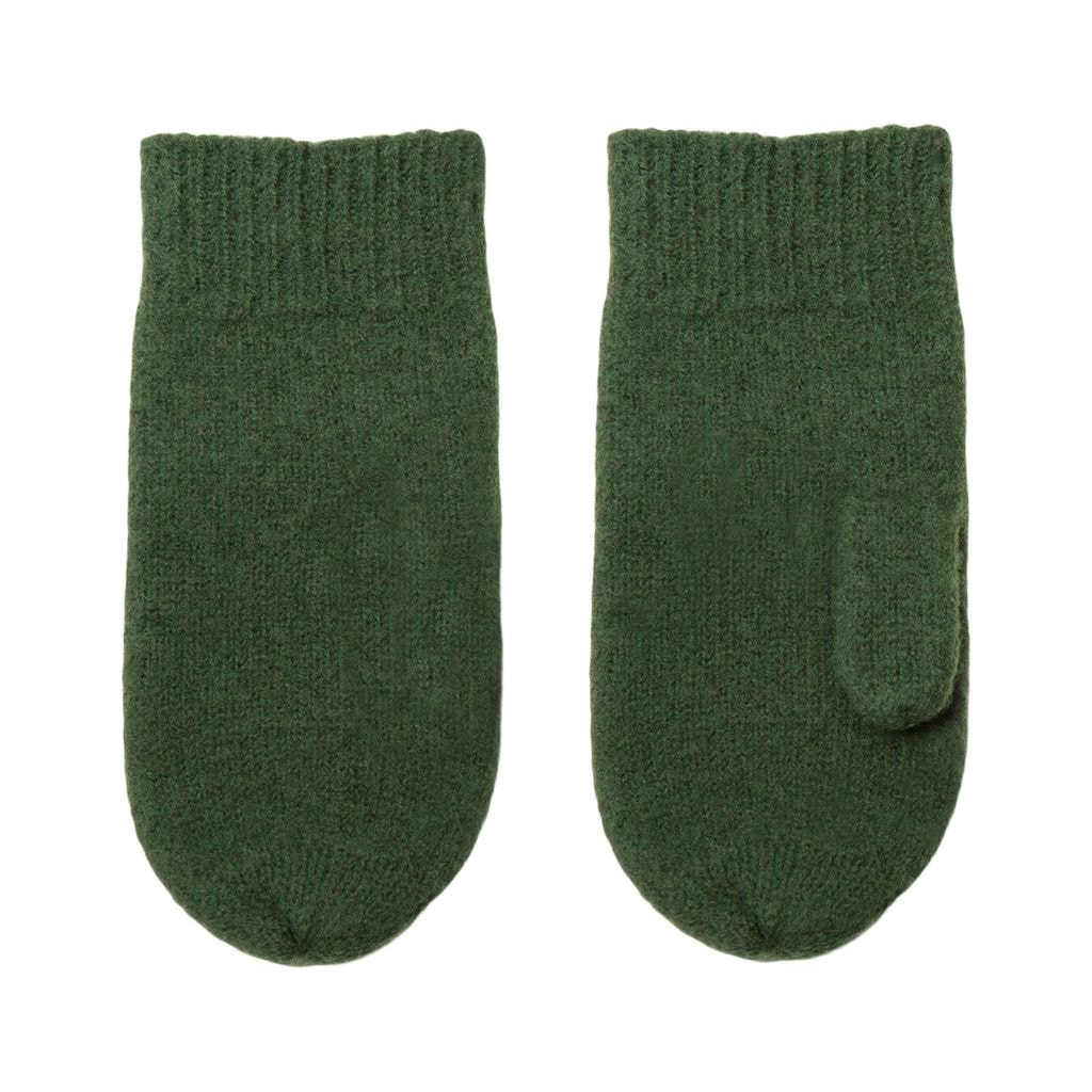 Wool Mittens Dk. Moss
