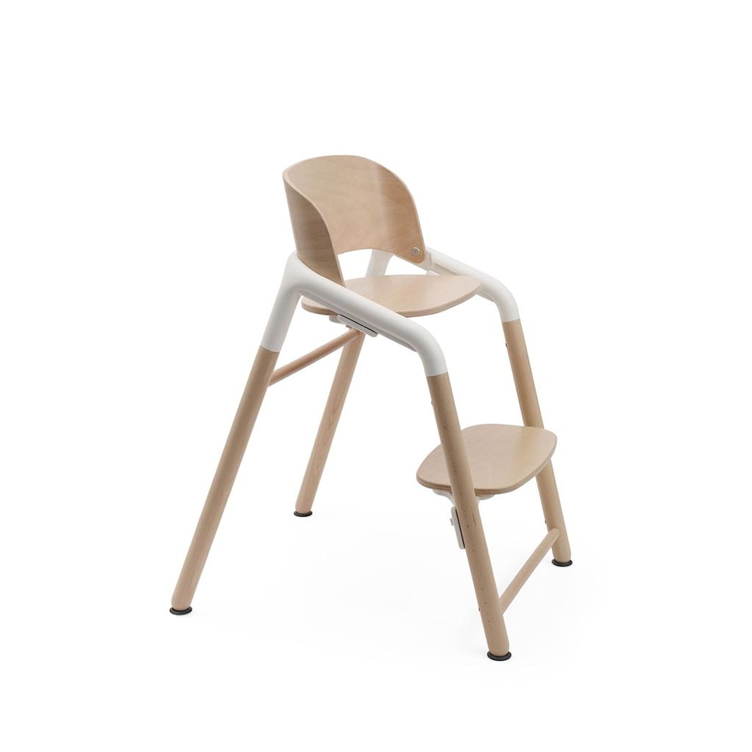 Giraffe Chair Neutral Wood/White