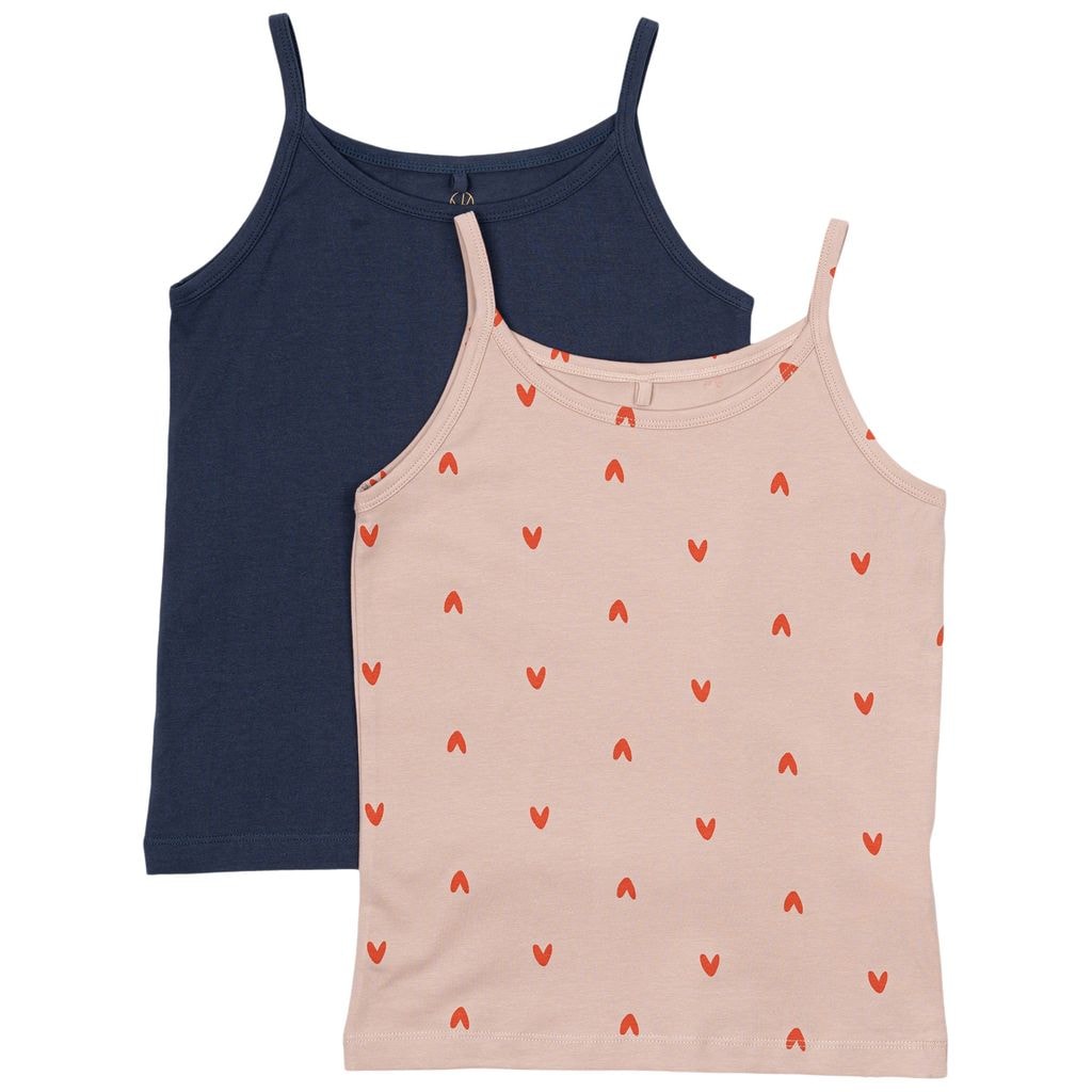 GOTS Strap Top 2-Pack Mood Indigo