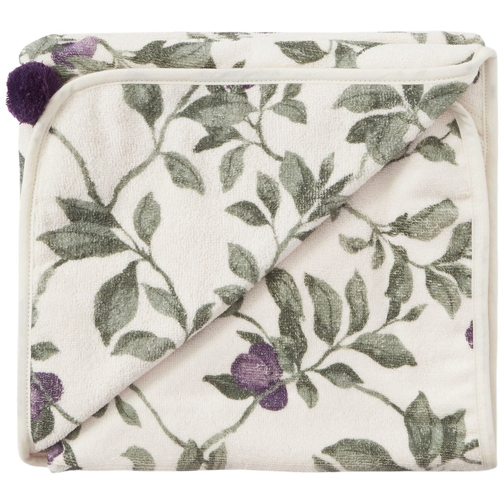 Plum Terry Hooded Towel