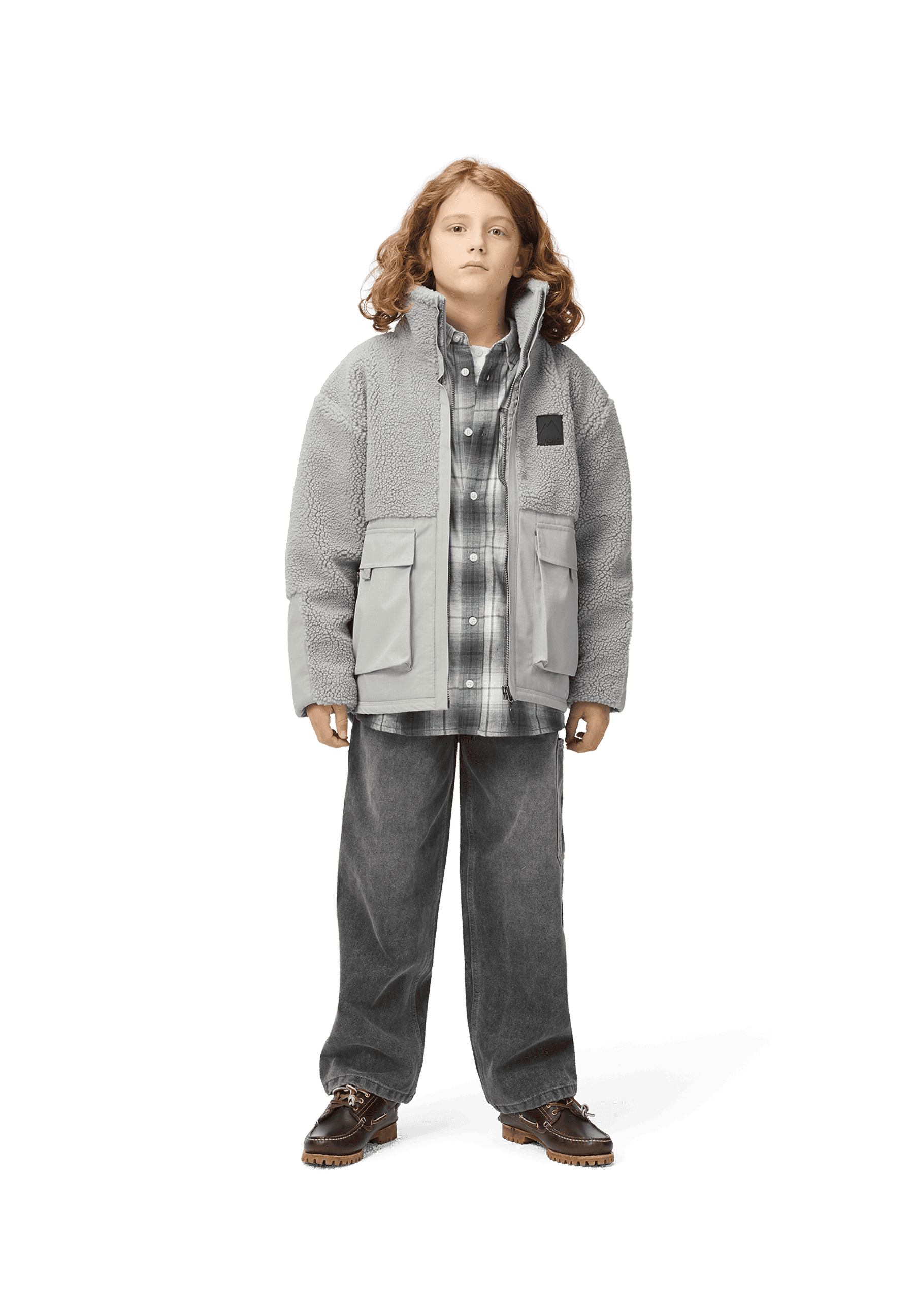 Utha Fleecejacka Grey Melange
