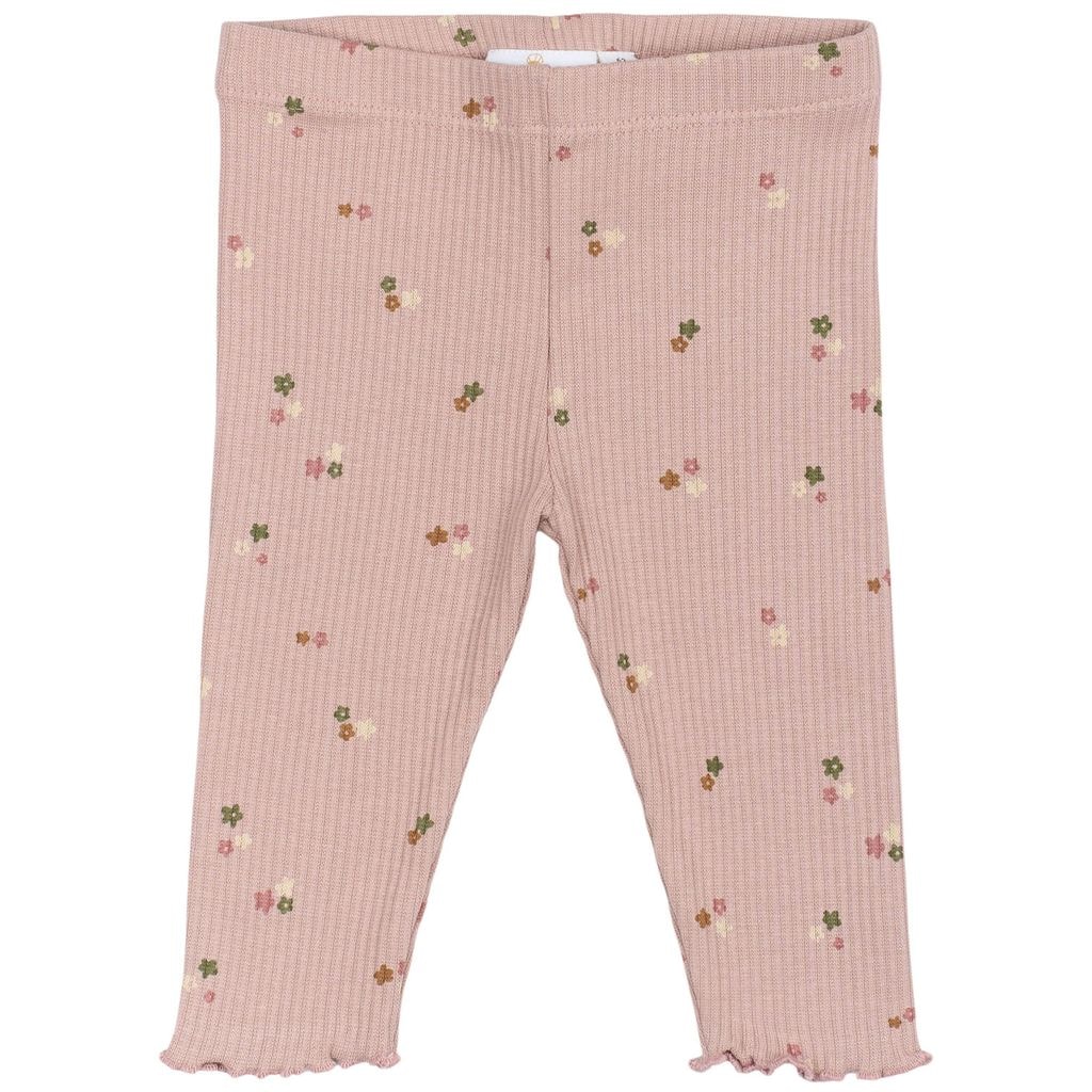 GOTS Odelia Ribbed Leggings Adobe Rose Aop