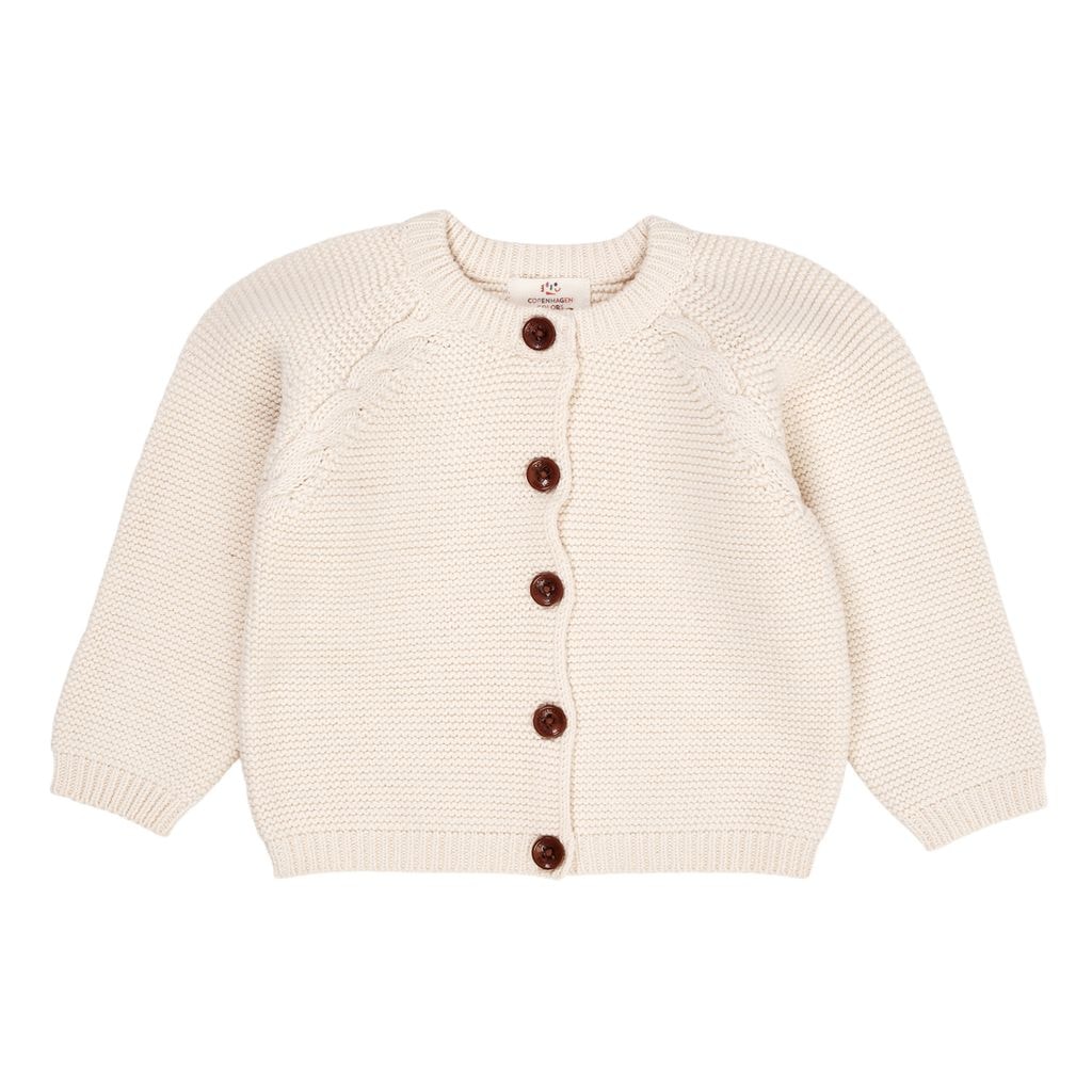 Classic Baby Cotton Cable Cardigan  Cream