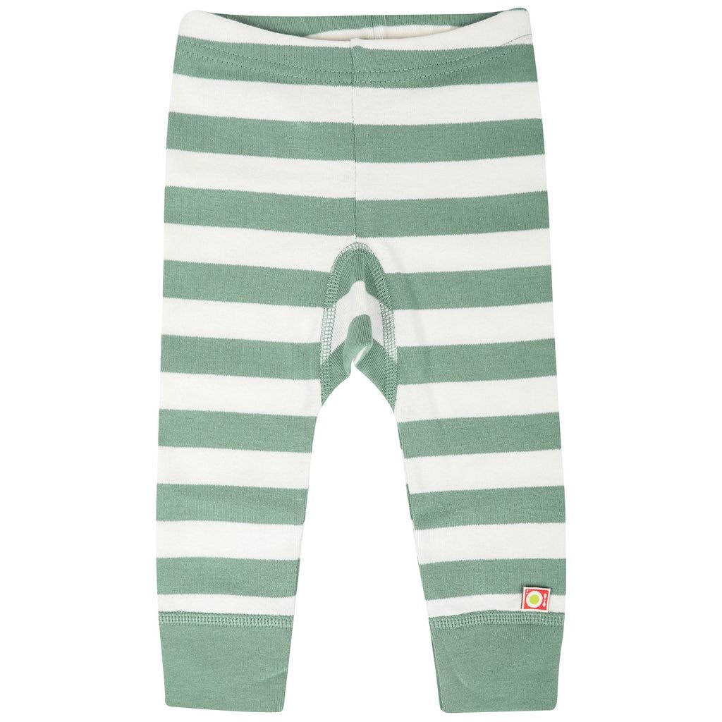 Striped Baby Leggings Green
