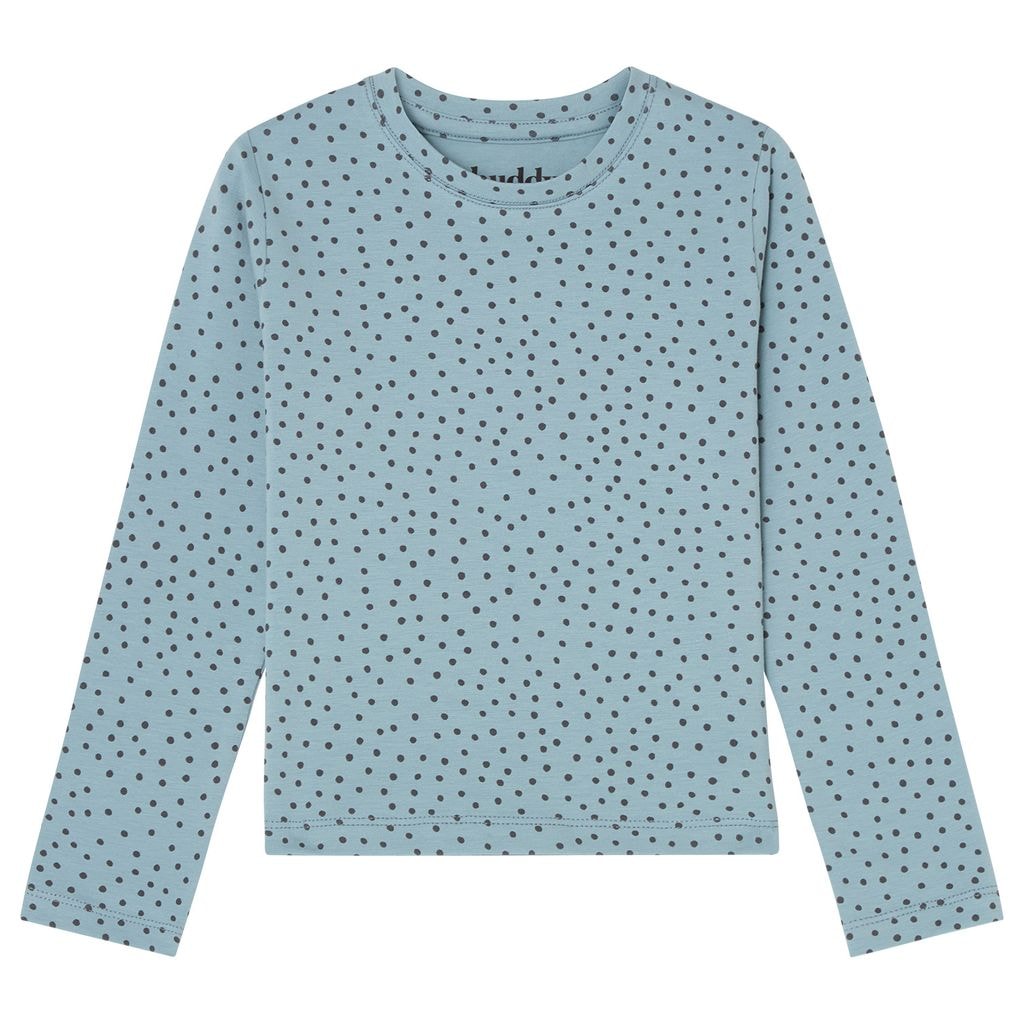 GOTS Tia Pitkähihainen T-paita Blue Dots