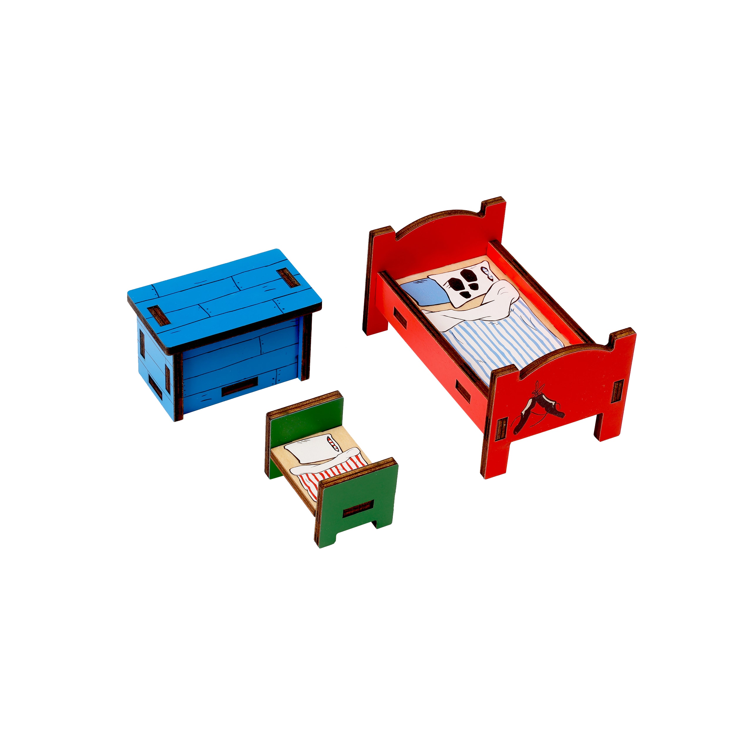 Pippi Dockhusmöbler Sovrum 