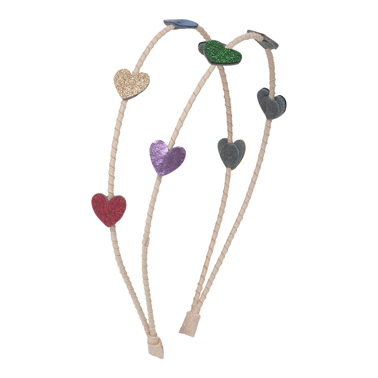 Jazzy Heart Dancing Queen Double Alice Band Green 