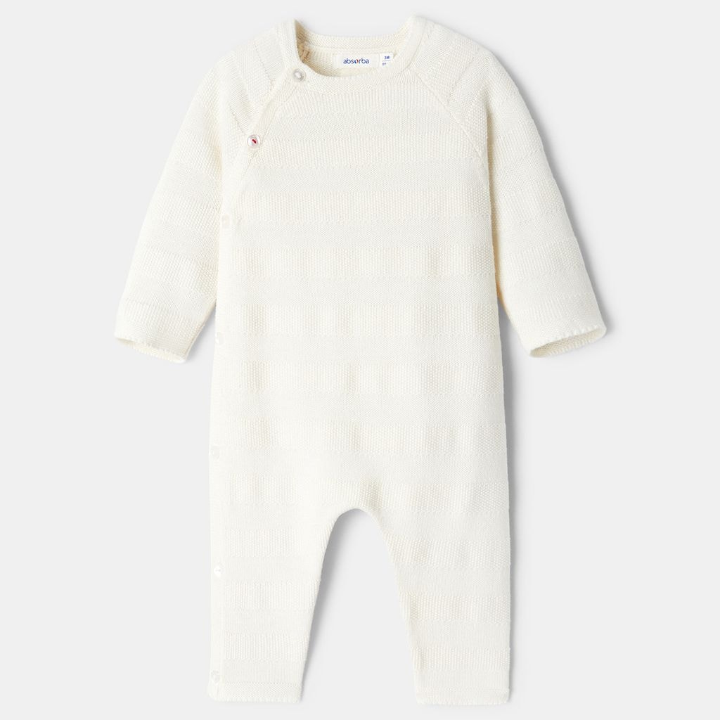 Stickad Jumpsuit Blanc Ivoire