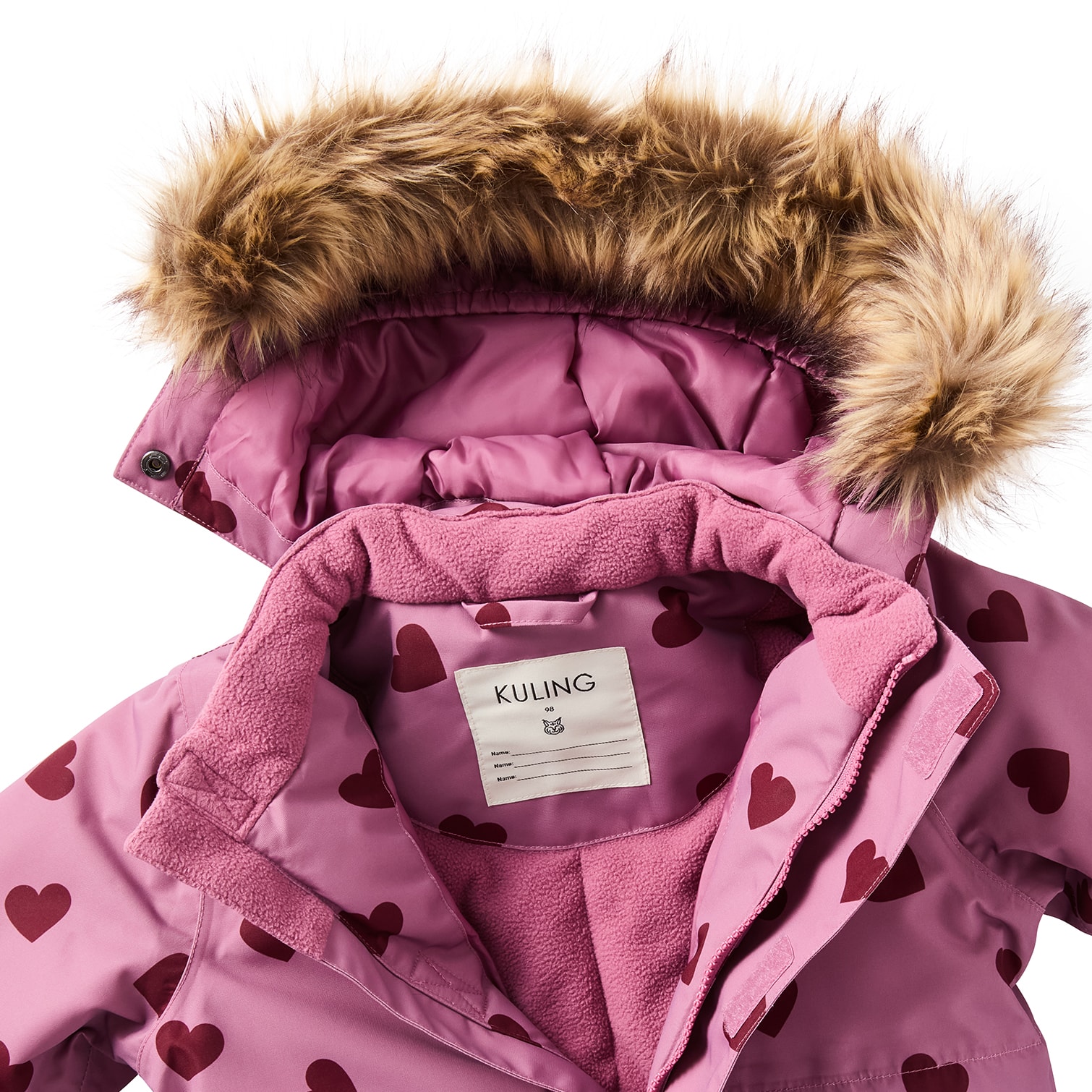 Chamonix Vinteroveralls Mauve Hearts