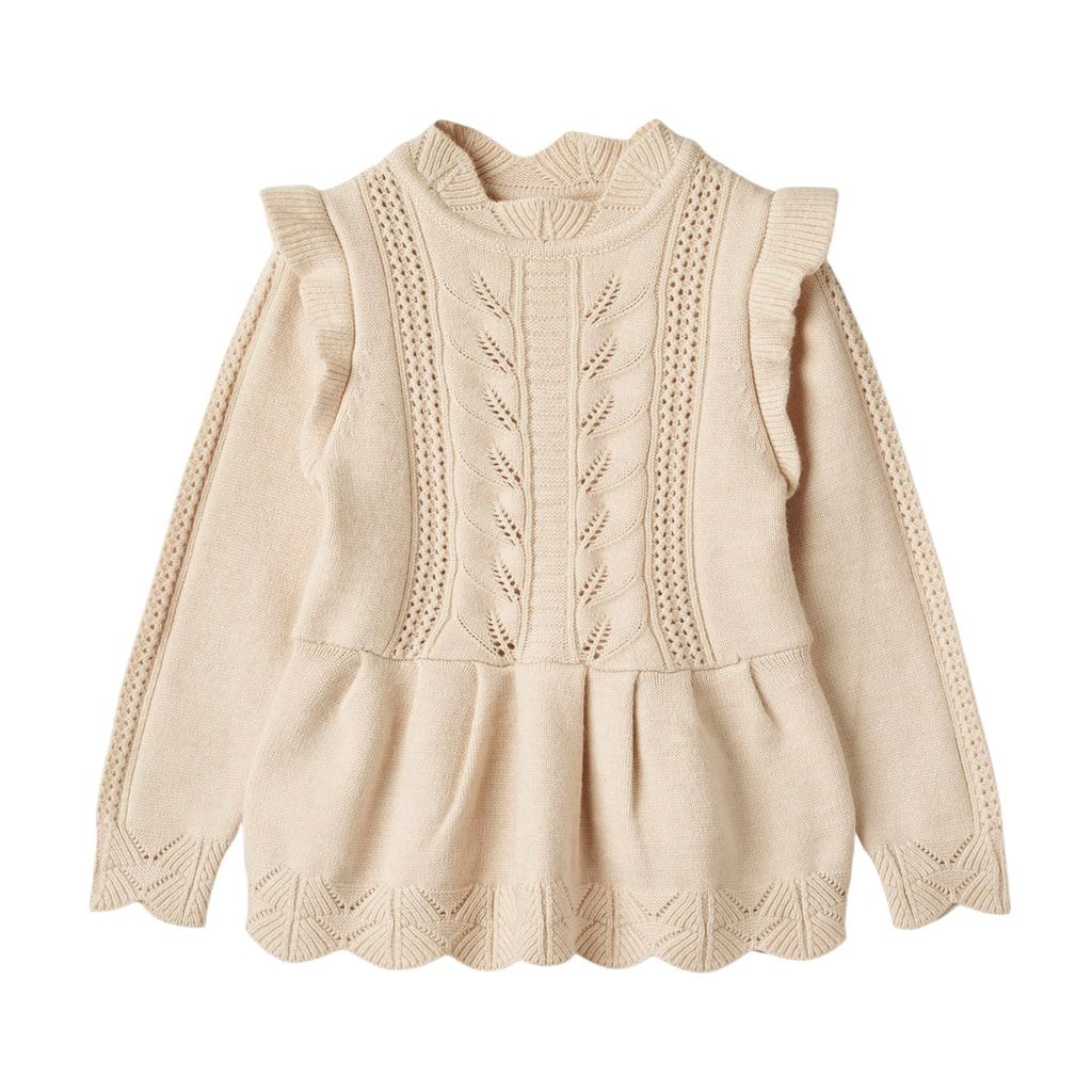 Alilly Peplum Pullover Sandshell