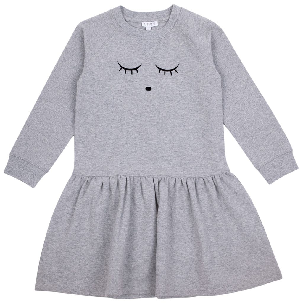 Sleeping Cutie Sweat Dress Gray