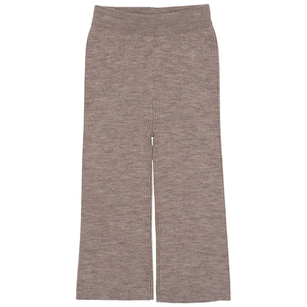 Merino Wide Ribbed Pants Natural Melange