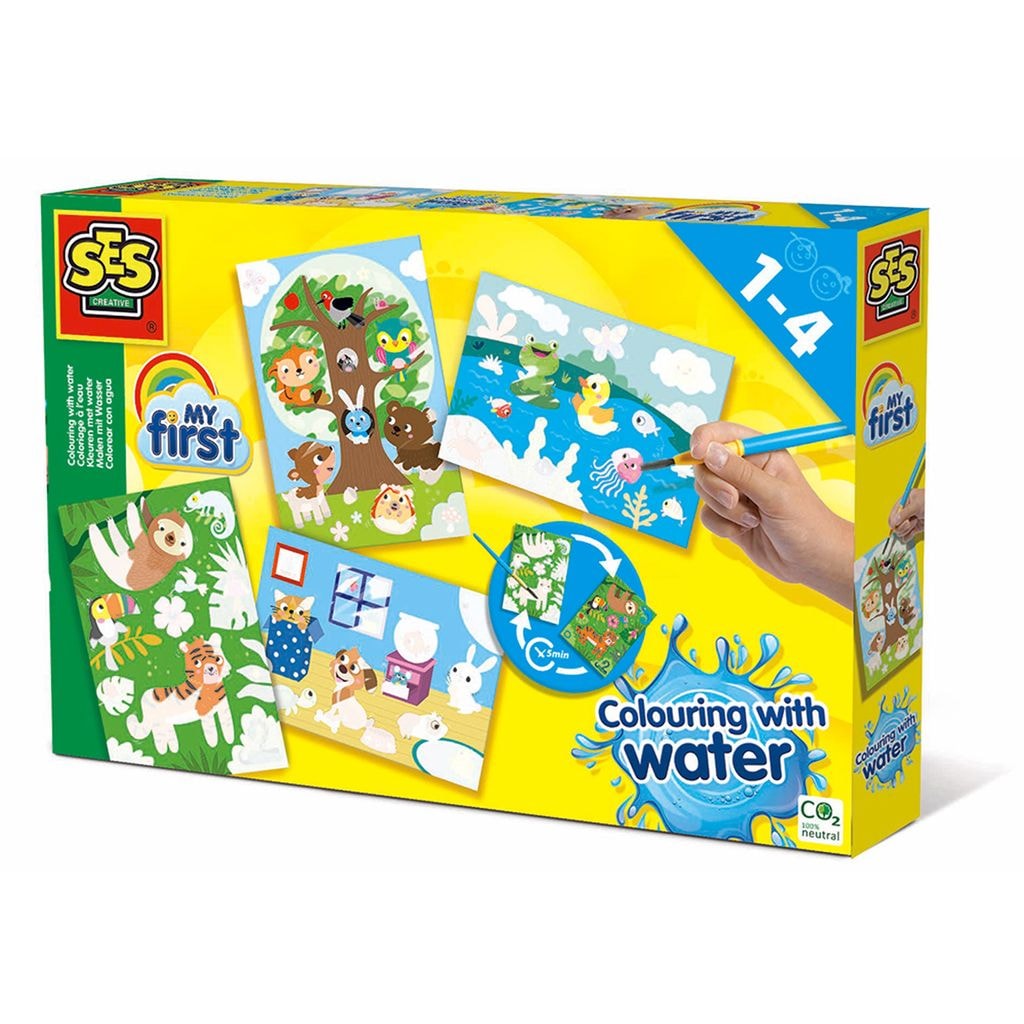 Colouring with water - Hidden animals