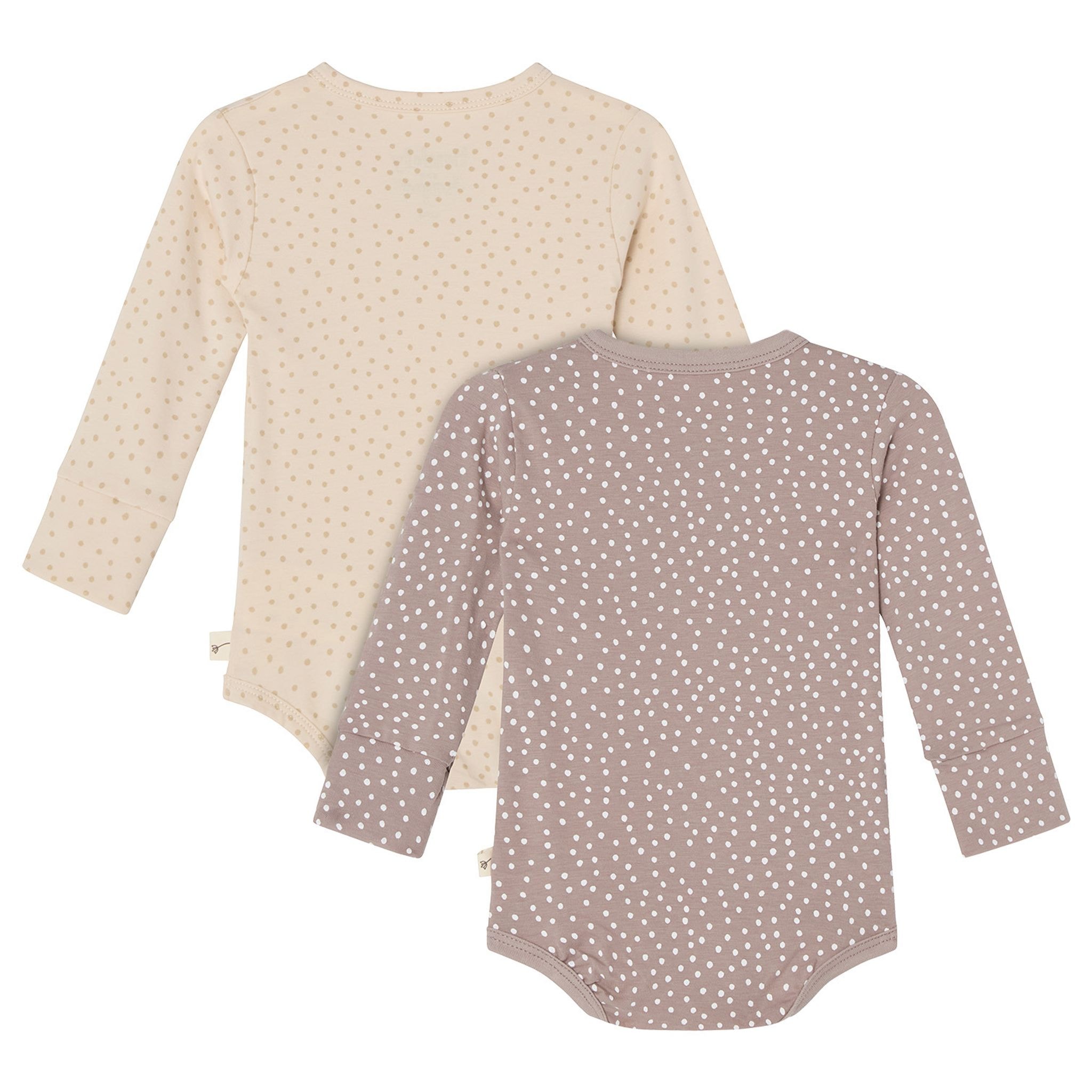 Max Beige/Taupe Prickig 2-pack Baby Body