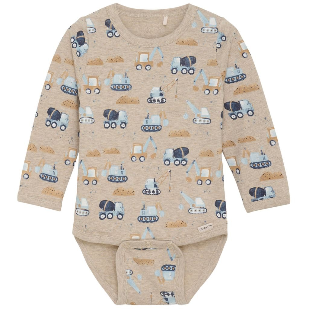 Mønstret Babybody Beige