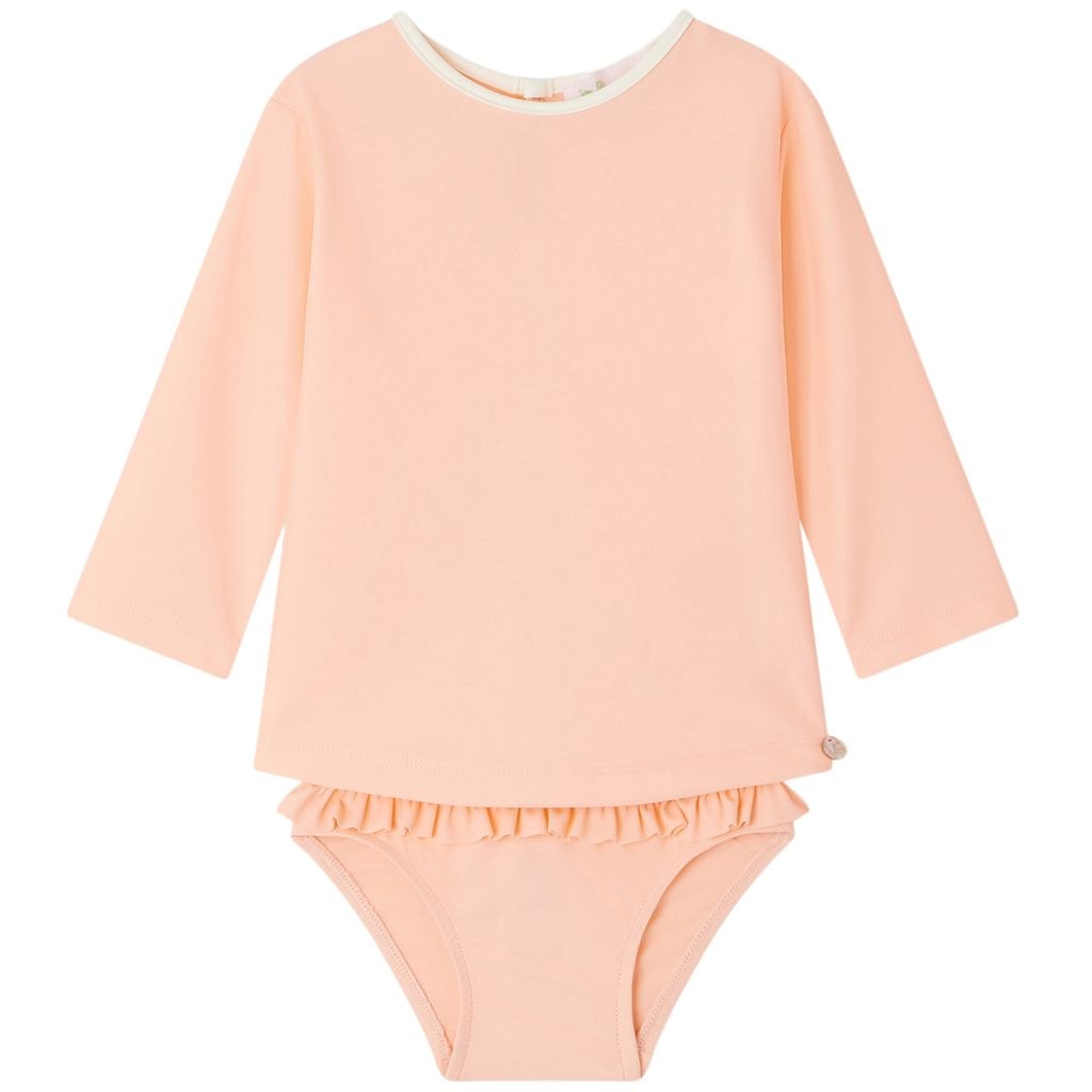 Avita Two-piece Rash Guard Swimsuit Salmon