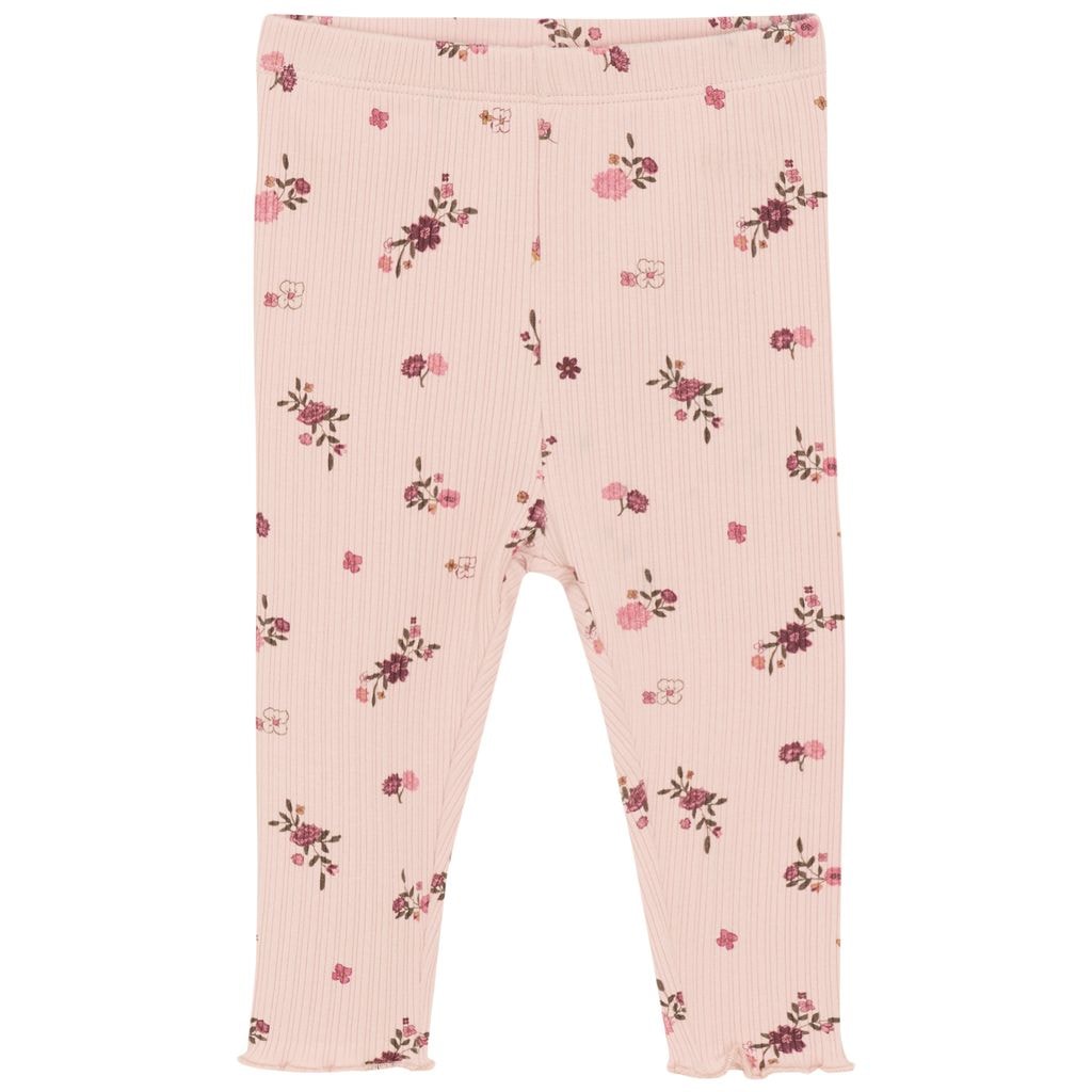 AOP Rib Leggings Sepia Rose