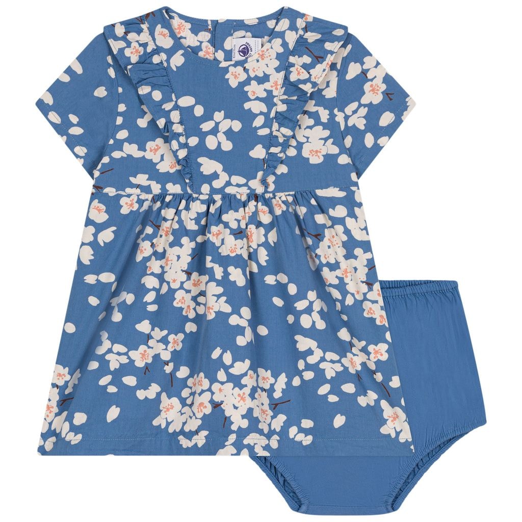 Floral Baby Dress Blue